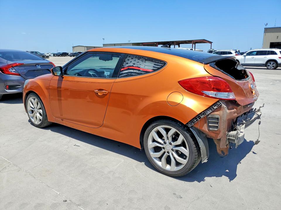 2013 Hyundai Veloster VIN KMHTC6AD4DU147005 COPART salvage auction — REAR END, Tx - Salvage Vehicle Title, sold $250 on 2026-07-23 (photo 2)