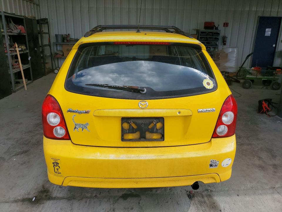 2002 Mazda Protege VIN JM1BJ245521590524 COPART salvage auction — FRONT END, Nc - Salvage Certificate Of Title, sold $150 on 2026-07-29 (photo 6)