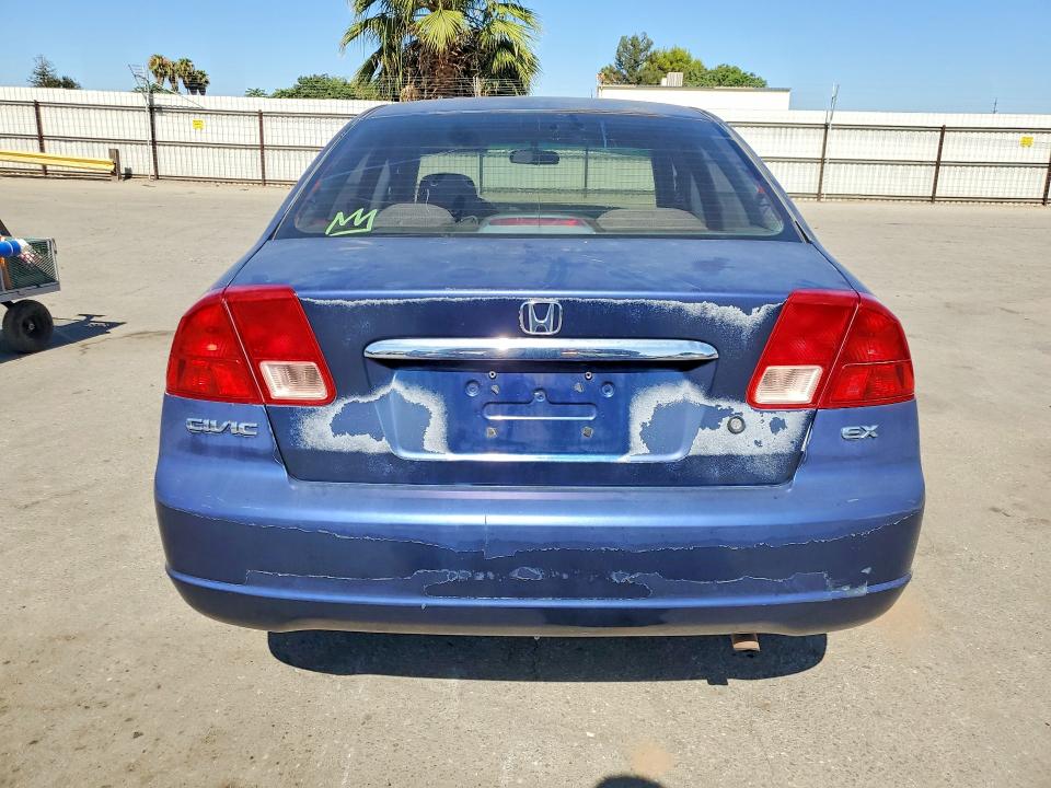 2002 Honda Civic VIN 2HGES26852H532403 COPART salvage auction — FRONT END, Ca - Salvage Certificate, sold $200 on 2026-07-31 (photo 6)