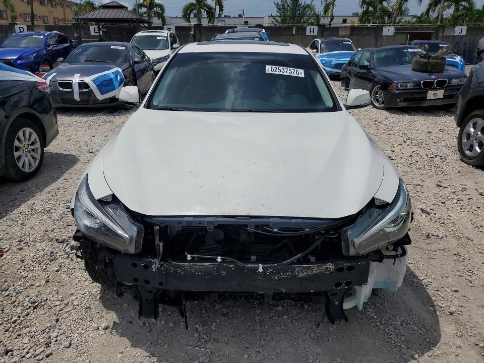2018 Infiniti Q50 VIN JN1EV7AP3JM591336 COPART salvage auction — FRONT END, FL - CERT OF TITLE SLVG REBUILDABLE, sold $2,550 on 2026-07-31 (photo 5)
