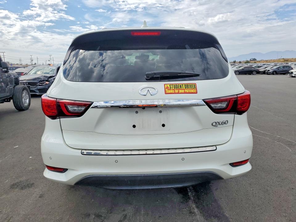 2019 Infiniti Qx60 VIN 5N1DL0MN4KC560048 COPART salvage auction — FRONT END, Ca - Salvage Certificate, sold $3,500 on 2026-07-27 (photo 6)