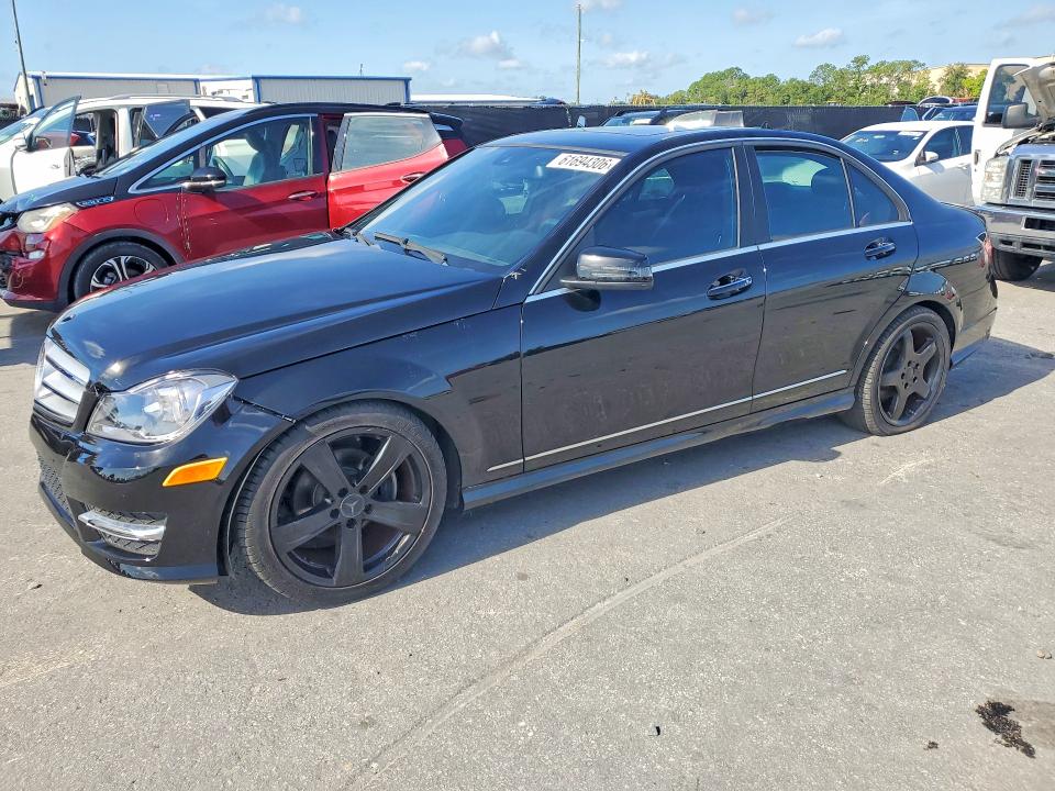 2013 Mercedes-benz C class VIN WDDGF4HB5DA797538 COPART salvage auction — WATER/FLOOD, Fl - Certificate Of Title, sold $375 on 2026-07-31 (photo 1)