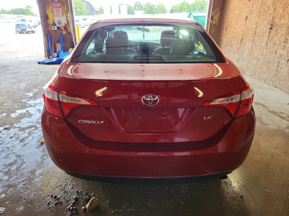 2016 Toyota Corolla VIN 5YFBURHE2GP510335 COPART salvage auction — FRONT END, Pa - Cert Of Salv-R=Reconstructed, sold $175 on 2026-07-23 (photo 6)
