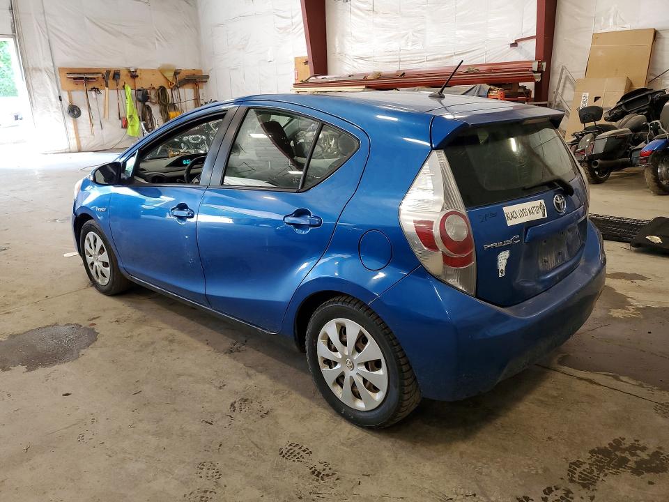2013 Toyota Prius c VIN JTDKDTB36D1554245 COPART salvage auction — FRONT END, Vt - Certificate Of Title, sold $200 on 2026-07-20 (photo 2)