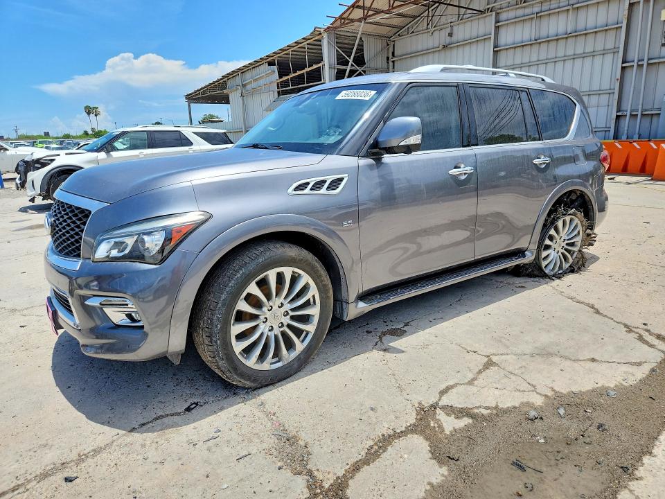 2017 Infiniti Qx80 VIN JN8AZ2NF7H9647364 COPART salvage auction — UNDERCARRIAGE, Tx - Certificate Of Title (P), sold $1,250 on 2026-07-21 (photo 1)