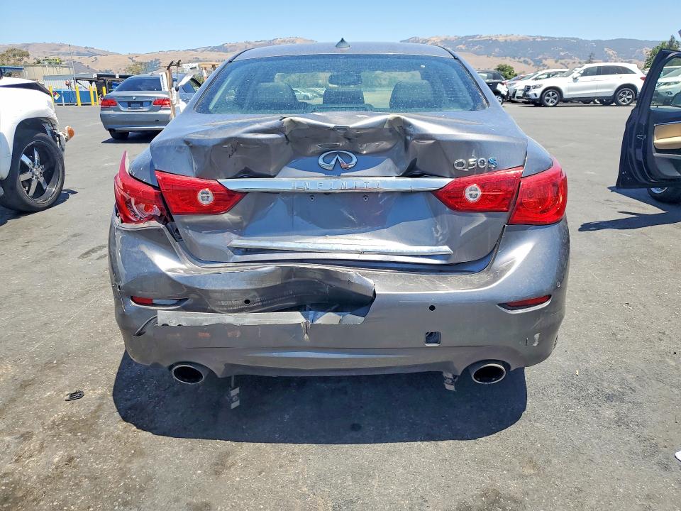 2014 Infiniti Q50 VIN JN1AV7AP4EM691305 COPART salvage auction — REAR END, CA - SALVAGE CERTIFICATE, sold $2,100 on 2026-07-28 (photo 6)