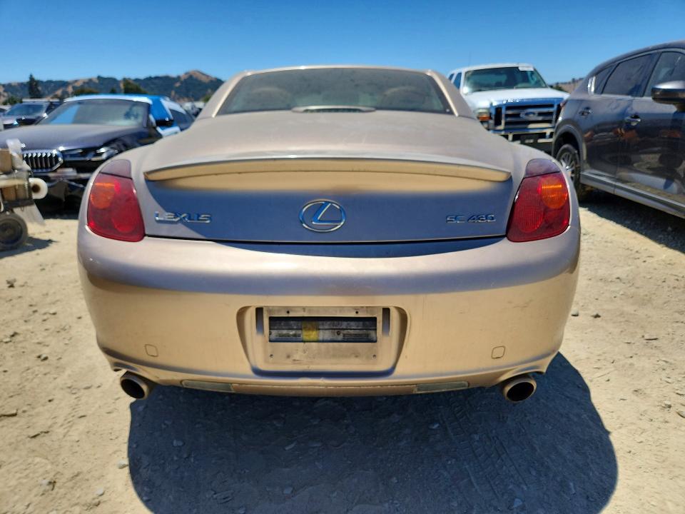 2002 Lexus Sc VIN JTHFN48Y920005924 COPART salvage auction — MINOR DENT/SCRATCHES, Ca - Certificate Of Title, sold $375 on 2026-07-21 (photo 6)