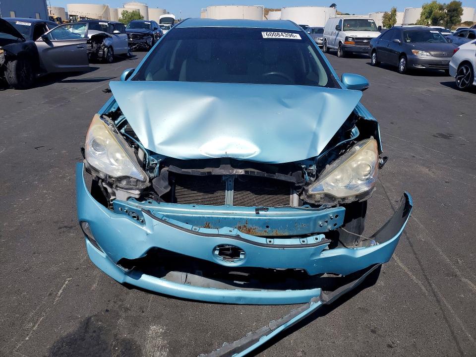2014 Toyota Prius VIN JTDKDTB39E1084259 COPART salvage auction — FRONT END, Ca - Salvage Certificate, sold $525 on 2026-07-20 (photo 5)