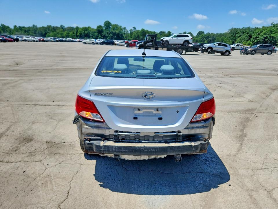 2017 Hyundai Accent VIN KMHCT4AE2HU215532 COPART salvage auction — REAR END, Pa - Certificate Of Salvage, sold $900 on 2026-07-16 (photo 6)