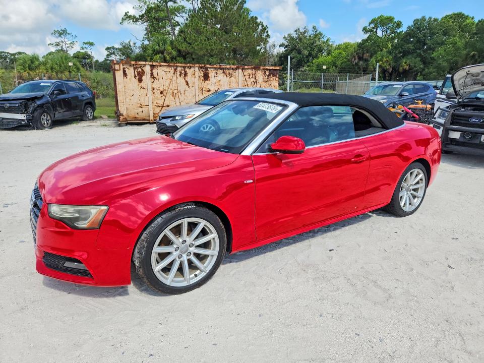 2015 Audi A5 VIN WAUMFAFH4FN013264 COPART salvage auction — MECHANICAL, Fl - Certificate Of Title, sold $500 on 2026-07-29 (photo 1)
