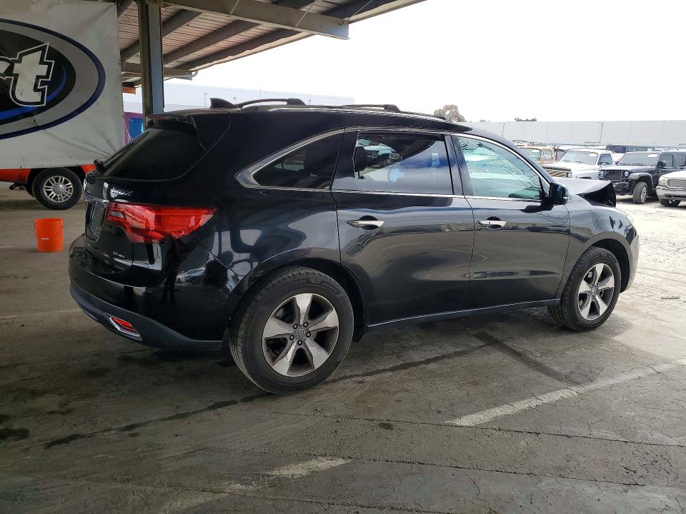 2014 Acura Mdx VIN 5FRYD4H23EB020299 COPART salvage auction — FRONT END, Ca - Salvage Certificate, sold $15 on 2026-07-23 (photo 3)
