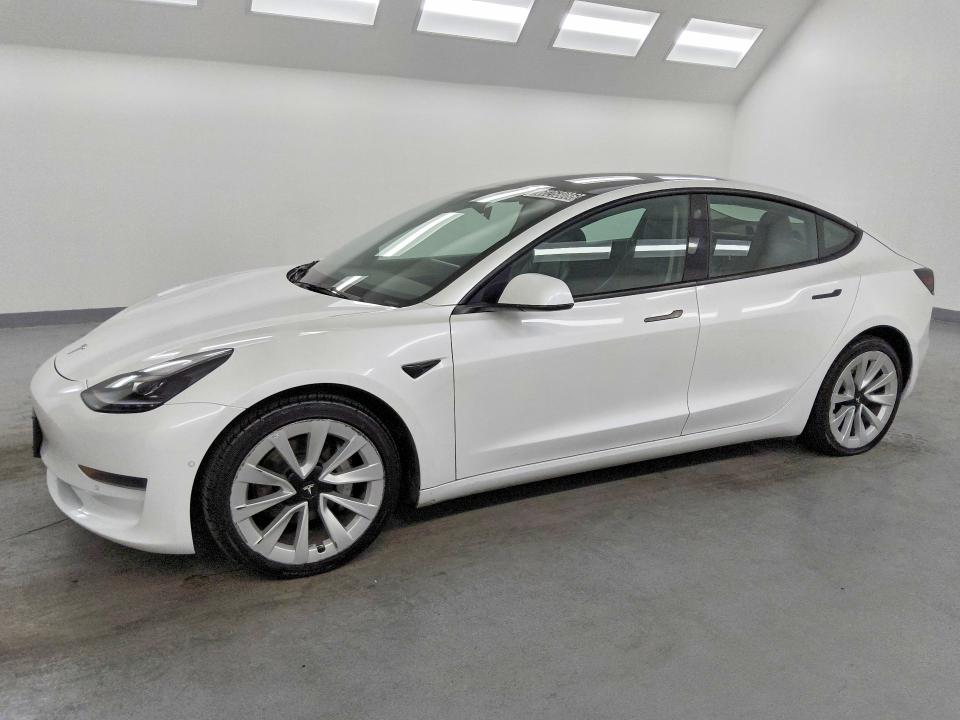 2022 Tesla Model 3 VIN 5YJ3E1EA6NF191406 COPART salvage auction — REAR END, CA - CERTIFICATE OF TITLE, sold $4,600 on 2026-07-20 (photo 1)