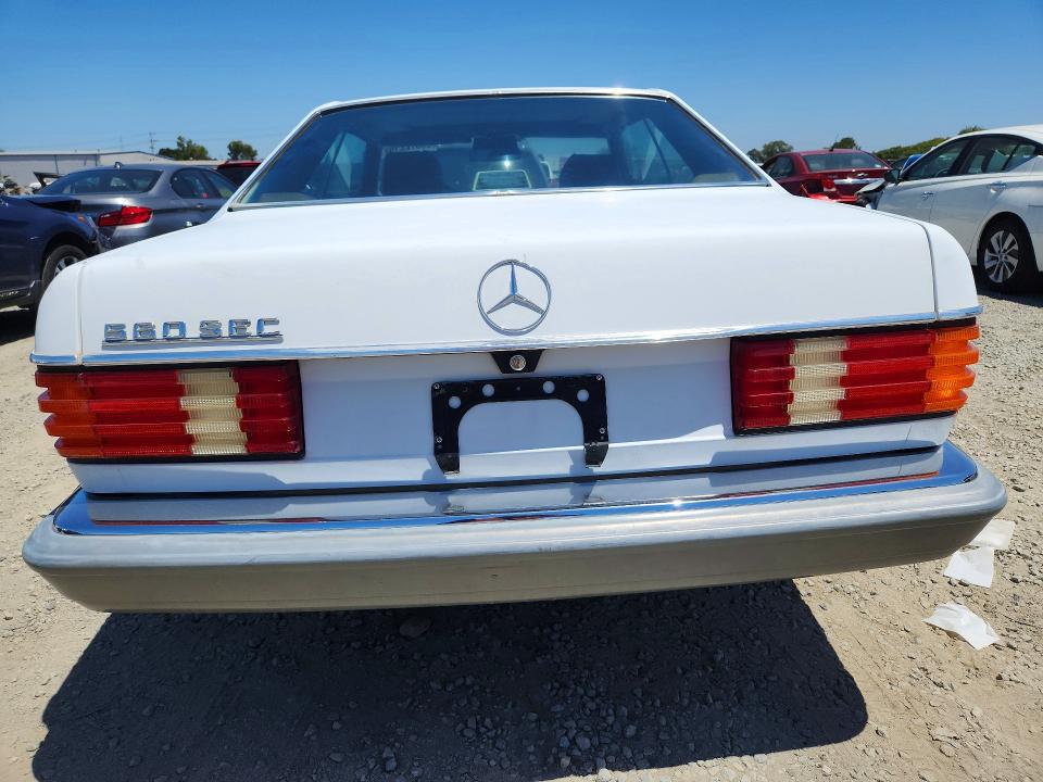1986 Mercedes-benz 560 VIN WDBCA45D3GA248193 COPART salvage auction — MINOR DENT/SCRATCHES, CA - DIS/DLR/EXP ONLY CLEAN TITLE (P), sold $14,400 on 2026-07-17 (photo 6)