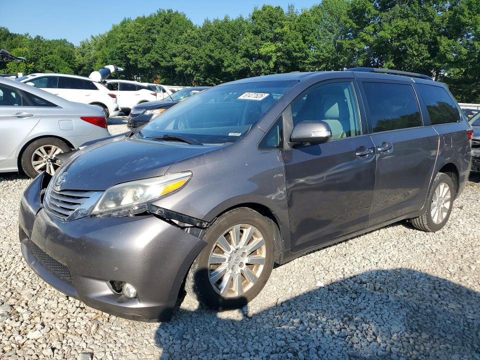 2016 Toyota Sienna VIN 5TDDK3DCXGS143787 COPART salvage auction — FRONT END, MA - CERT OF TITLE-RECONSTRCTD COLL, sold $675 on 2026-07-24 (photo 1)