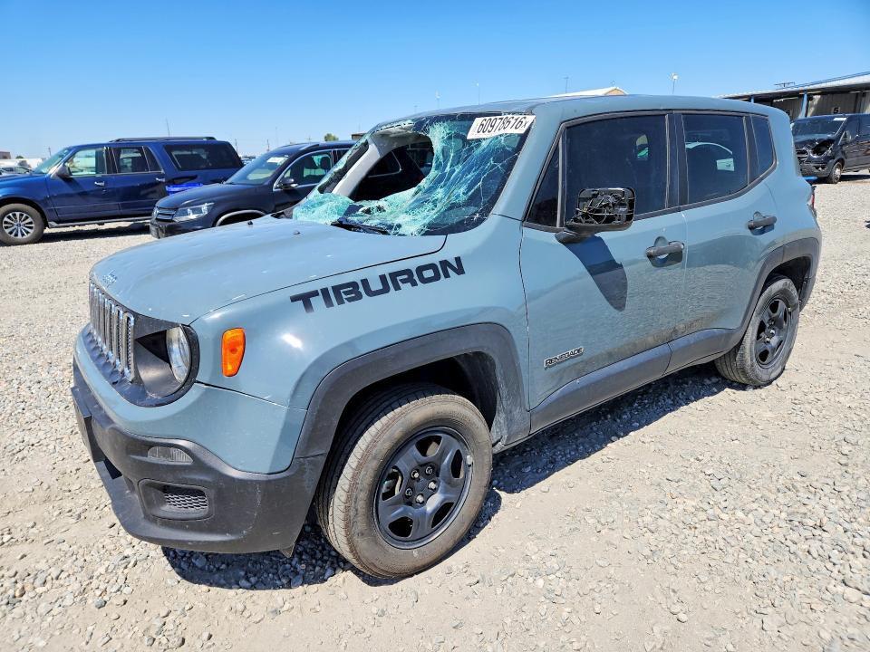 2018 Jeep Renegade VIN ZACCJBAB3JPH41745 COPART salvage auction — HAIL, Co - Certificate Of Title, sold $2,650 on 2026-08-18 (photo 1)
