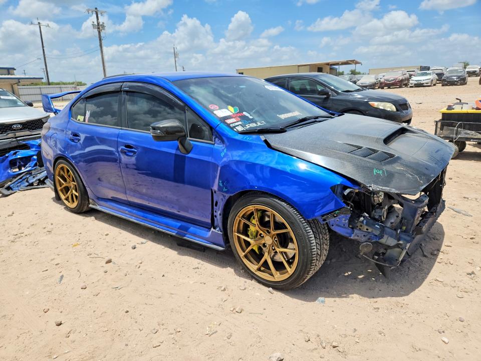 2019 Subaru Wrx VIN JF1VA2S64K9819548 COPART salvage auction — FRONT END, Tx - Salvage Vehicle Title, sold $7,500 on 2026-07-16 (photo 4)