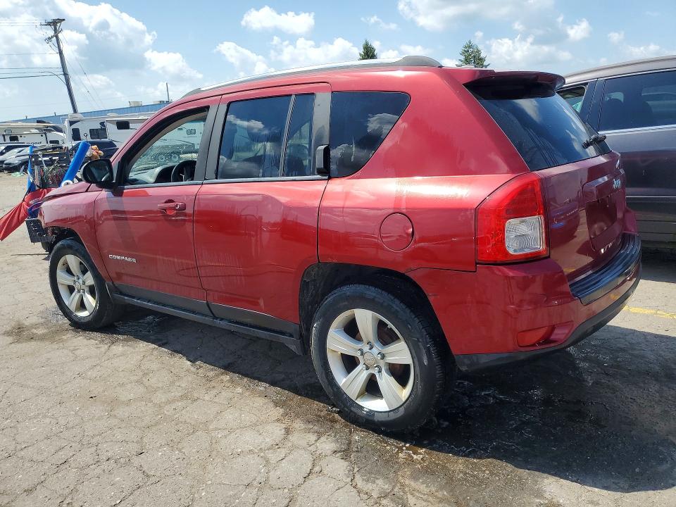 2012 Jeep Compass VIN 1C4NJCEB4CD580185 COPART salvage auction — FRONT END, Mi - Certificate Of Title, sold $375 on 2026-07-31 (photo 2)
