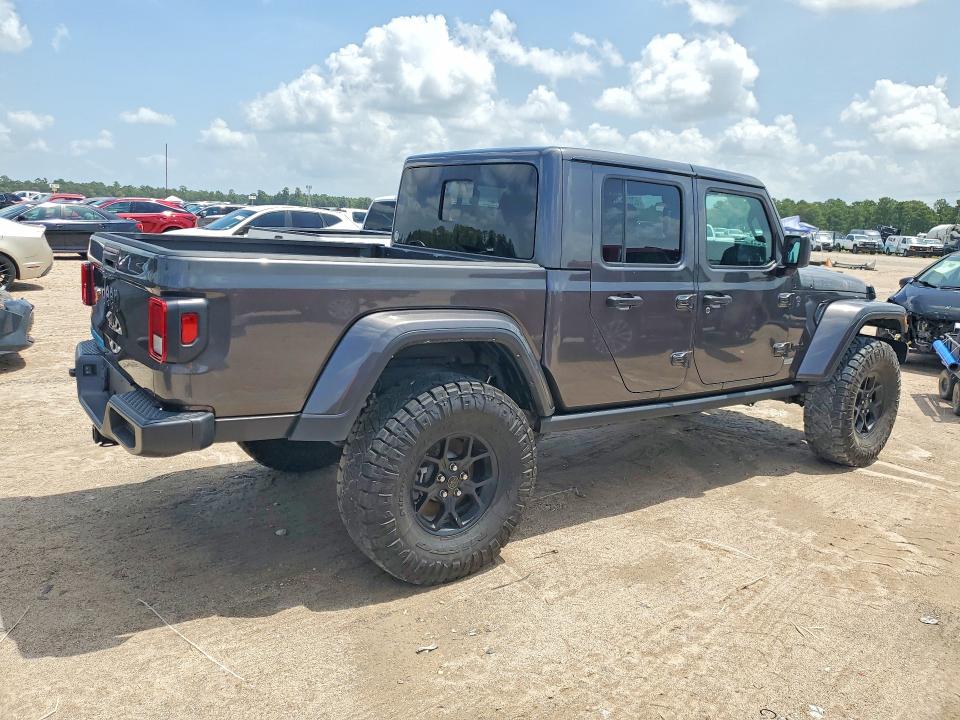 2025 Jeep Gladiator VIN 1C6PJTAG7SL505616 COPART salvage auction — WATER/FLOOD, Tx - Salvage Title-Flood Damage, sold $14,400 on 2026-07-28 (photo 3)