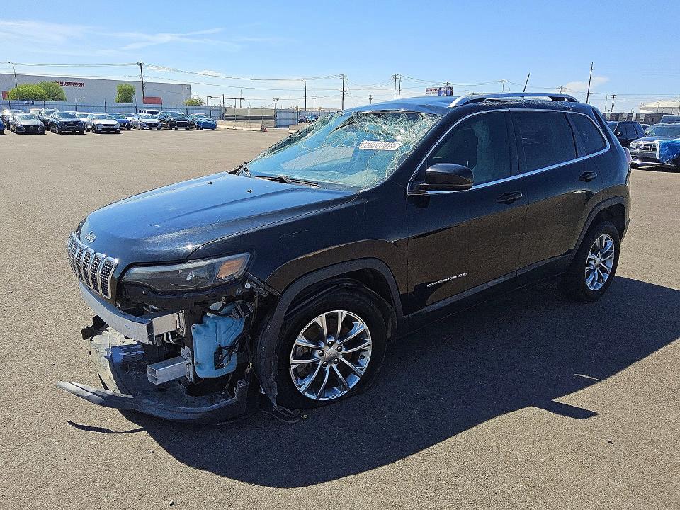 2019 Jeep Cherokee VIN 1C4PJLLB6KD267200 COPART salvage auction — FRONT END, Az - Certificate Of Title, sold $175 on 2026-07-28 (photo 1)