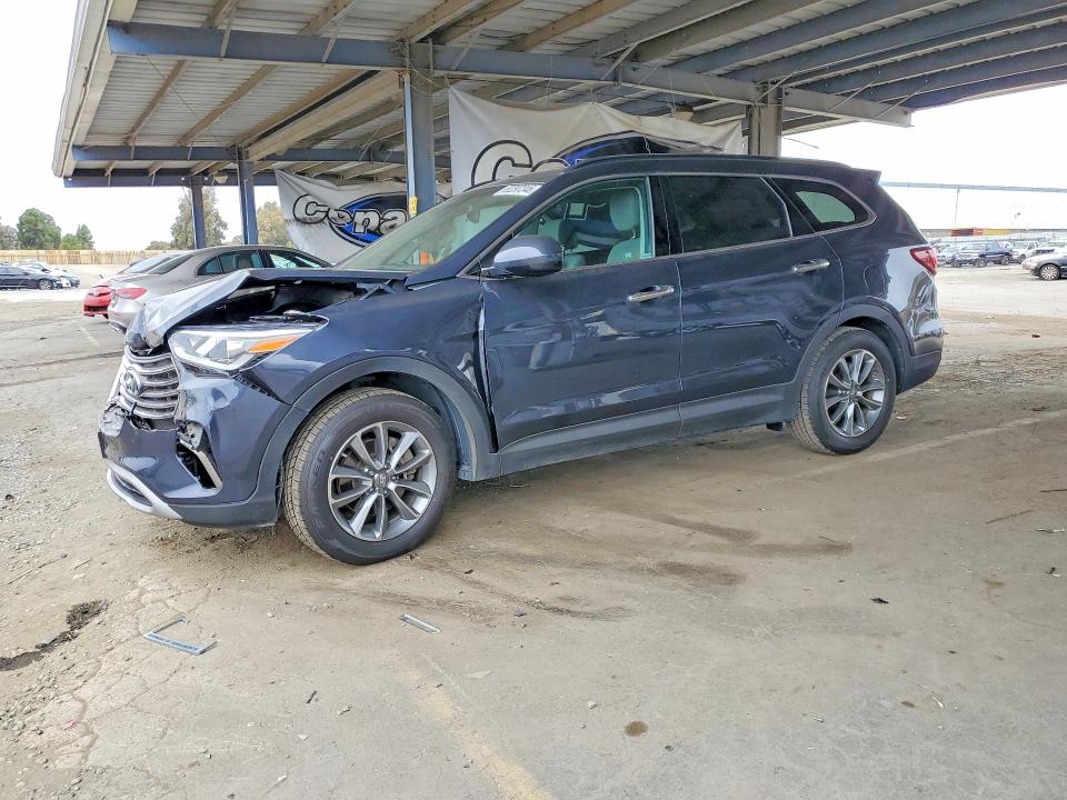 2017 Hyundai Santa fe VIN KM8SM4HF8HU234593 COPART salvage auction — FRONT END, Ca - Salvage Certificate, sold $15 on 2026-07-30 (photo 1)