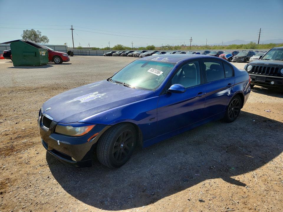 2007 BMW 3 series VIN WBAVC53587FZ79661 COPART salvage auction — REAR END, AZ - CERTIFICATE OF TITLE, sold $525 on 2026-07-31 (photo 1)