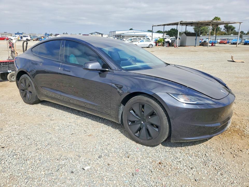 2024 Tesla Model 3 VIN 5YJ3E1EA4RF824247 COPART salvage auction — FRONT END, Ca - Salvage Certificate, sold $13,700 on 2026-09-01 (photo 4)