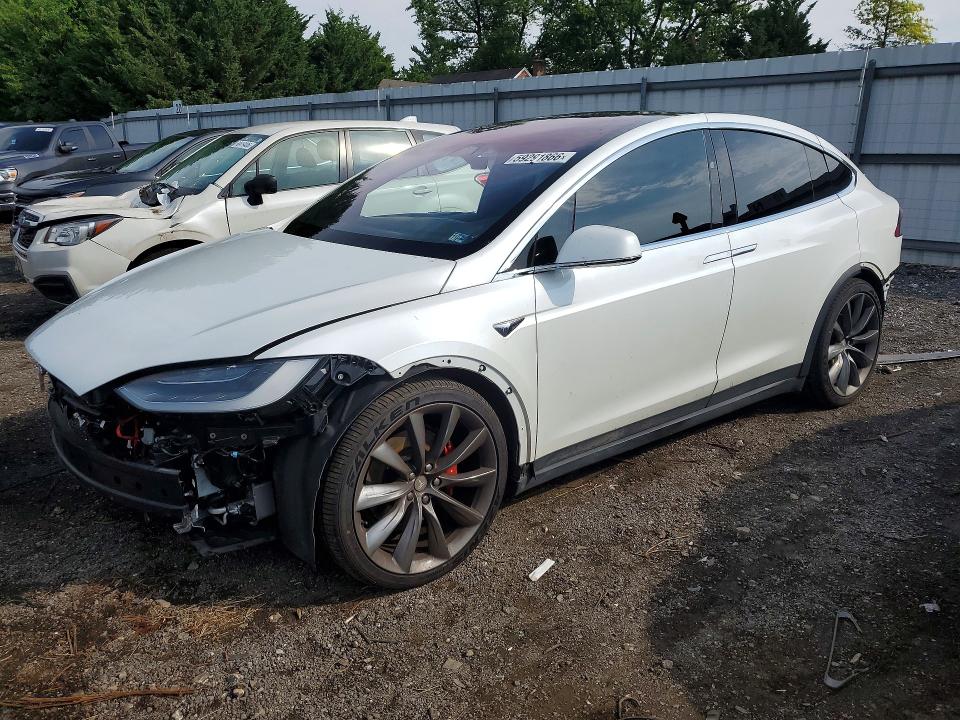 2019 Tesla Model x VIN 5YJXCBE4XKF200269 COPART salvage auction — SIDE, Md - Cert Of Salvage < 75% Damage, sold $2,350 on 2026-07-27 (photo 1)
