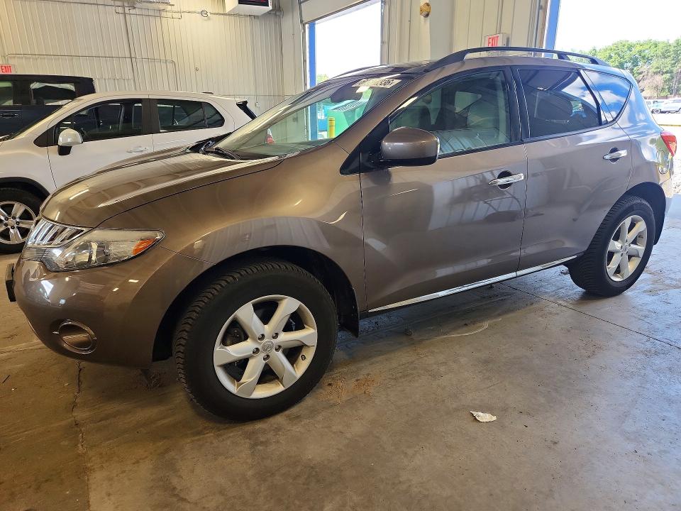 2010 Nissan Murano VIN JN8AZ1MW0AW122472 COPART salvage auction — FRONT END, Mn - Certificate Of Title, sold $1,050 on 2026-07-14 (photo 1)