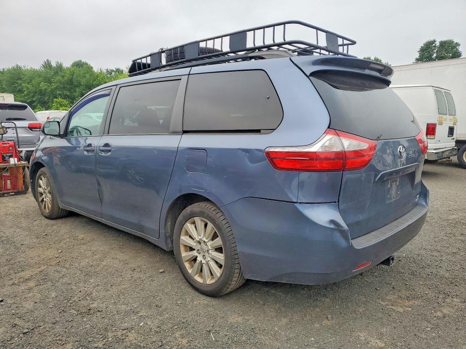 2015 Toyota Sienna VIN 5TDJK3DC7FS101028 COPART salvage auction — MINOR DENT/SCRATCHES, MA - CERTIFICATE OF TITLE (P), sold $2,950 on 2026-07-30 (photo 2)
