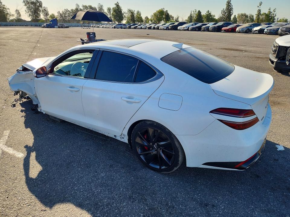 2023 Genesis G70 VIN KMTG54TE6PU123885 COPART salvage auction — FRONT END, CA - SALVAGE CERTIFICATE, sold $5,900 on 2026-09-01 (photo 3)