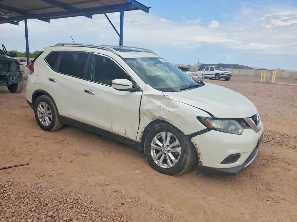 2016 Nissan Rogue VIN 5N1AT2MV0GC912371 COPART salvage auction — FRONT END, Az - Cert Of Title - Salvage, sold $450 on 2026-07-30 (photo 4)