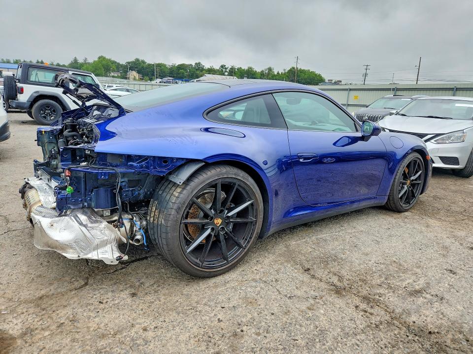 2024 Porsche 911 VIN WP0AA2A92RS208974 COPART salvage auction — REAR END, Pa - Certificate Of Salvage, sold $60,500 on 2026-08-04 (photo 3)