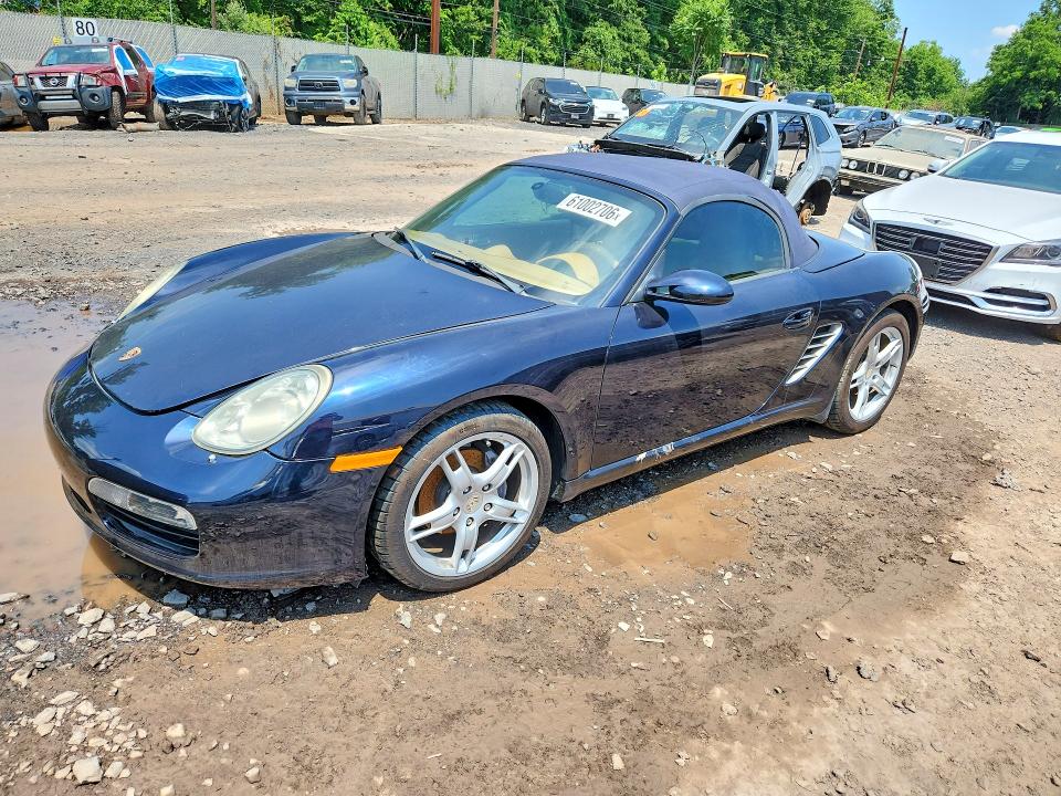 2005 Porsche Boxster VIN WP0CA29805U711969 COPART salvage auction — SIDE, PA - CERT OF SALV-R=RECONSTRUCTED, sold $5,200 on 2026-07-15 (photo 1)