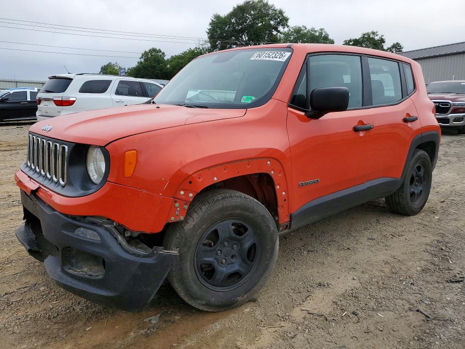 2018 Jeep Renegade VIN ZACCJBAB3JPJ44611 COPART salvage auction — FRONT END, Va - Cert Of Title - Salvage, sold $750 on 2026-07-31 (photo 1)