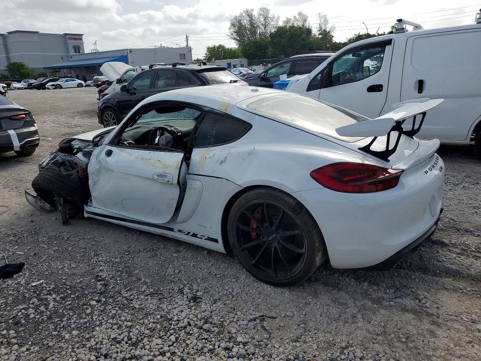 2016 Porsche Cayman VIN WP0AC2A82GK197098 COPART salvage auction — STRIPPED, Nj - Cert Of Title-Salvage (P), sold $11,500 on 2026-07-21 (photo 2)