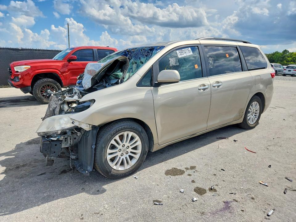 2015 Toyota VIN 5TDYK3DC9FS662099 COPART salvage auction — FRONT END, In - Certificate Of Title, sold $3,200 on 2026-07-30 (photo 1)