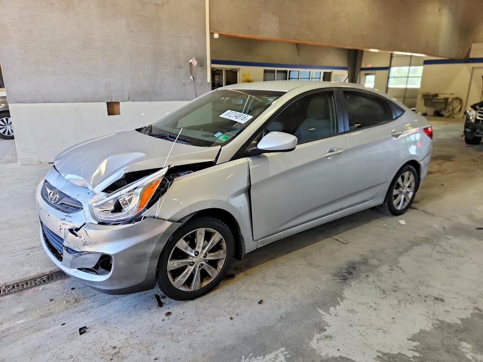 2014 Hyundai Accent VIN KMHCU4AEXEU767806 COPART salvage auction — FRONT END, VA - CERT OF TITLE - SALVAGE, sold $225 on 2026-07-24 (photo 1)