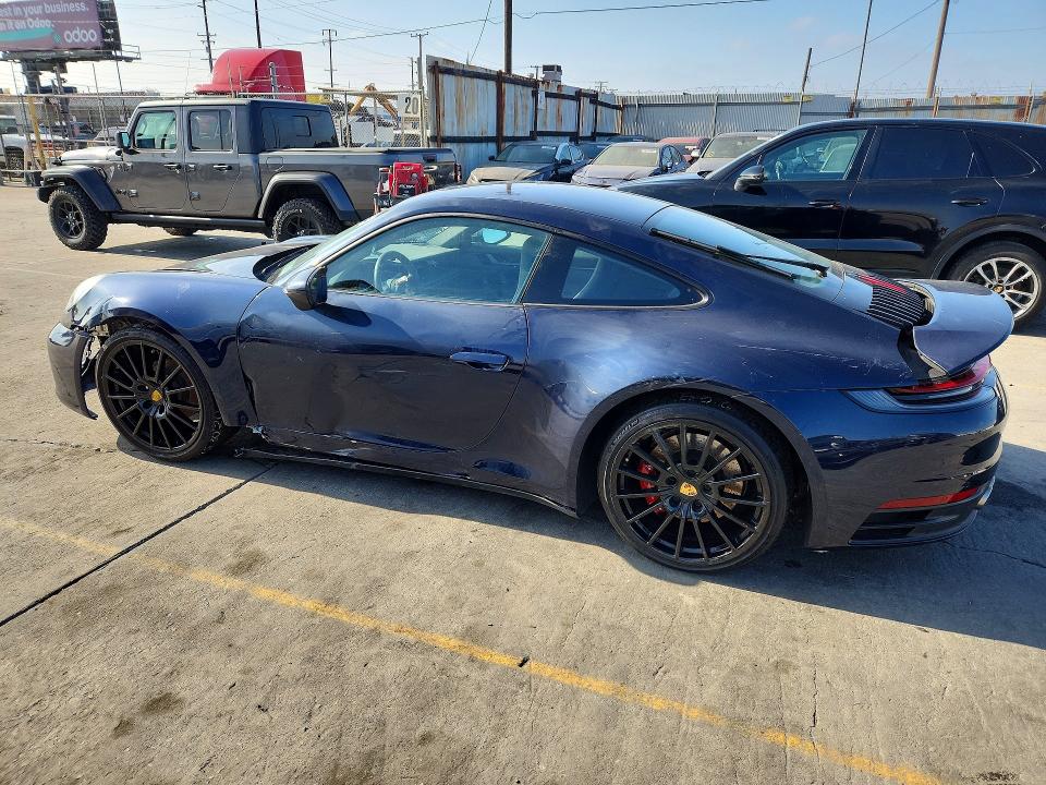 2020 Porsche 911 VIN WP0AB2A9XLS227616 COPART salvage auction — FRONT END, Ny - Mv-907A Salvage Certificate, sold $45,500 on 2026-08-03 (photo 2)