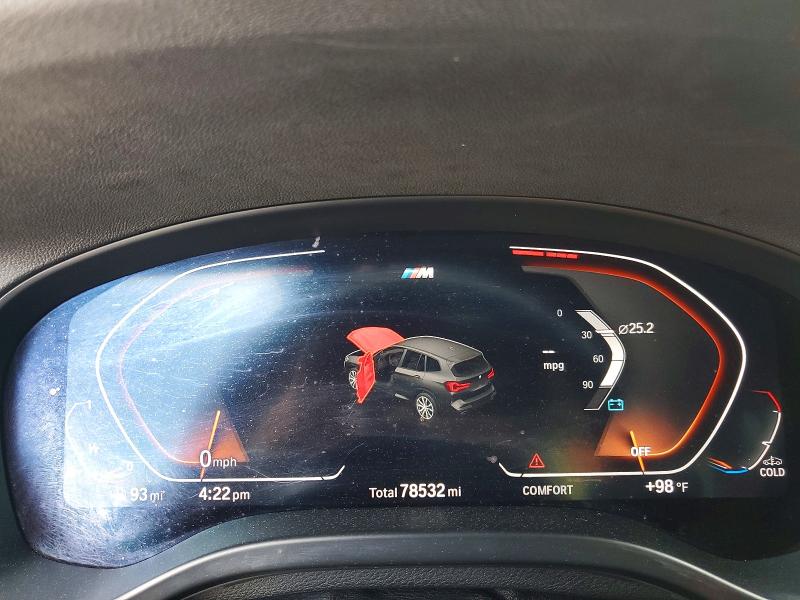 2022 BMW X3 VIN 5UX43DP0XN9K51941 COPART salvage auction — NORMAL WEAR, Tx - Certificate Of Title, sold $15,900 on 2026-07-10 (photo 9)