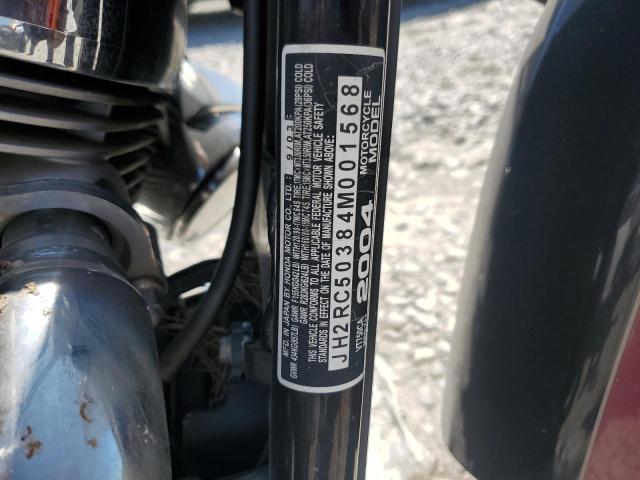 2004 Honda Vt VIN JH2RC50384M001568 COPART salvage auction — SIDE, Tn - Salvage Certificate, sold $35 on 2026-07-09 (photo 8)