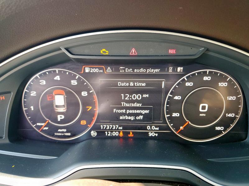 2017 Audi Q7 VIN WA1LAAF72HD018759 COPART salvage auction — MECHANICAL, La - Certificate Of Title, sold $4,850 on 2026-07-17 (photo 9)
