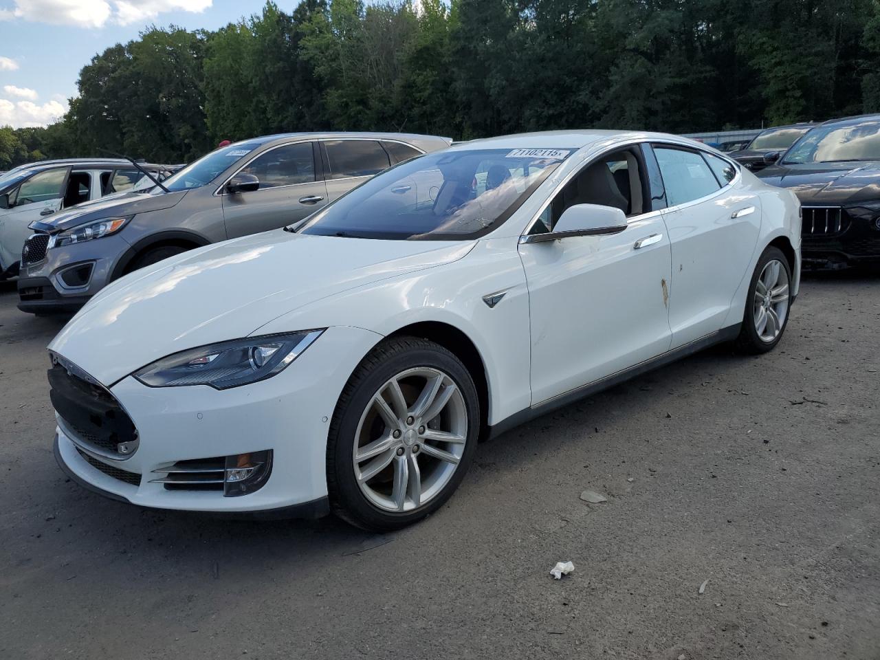 2014 Tesla Model s VIN 5YJSA1H1XEFP55657 COPART salvage auction — Front End, PA - CERT OF TITLE, sold $975 on 2026-06-16 (photo 1)