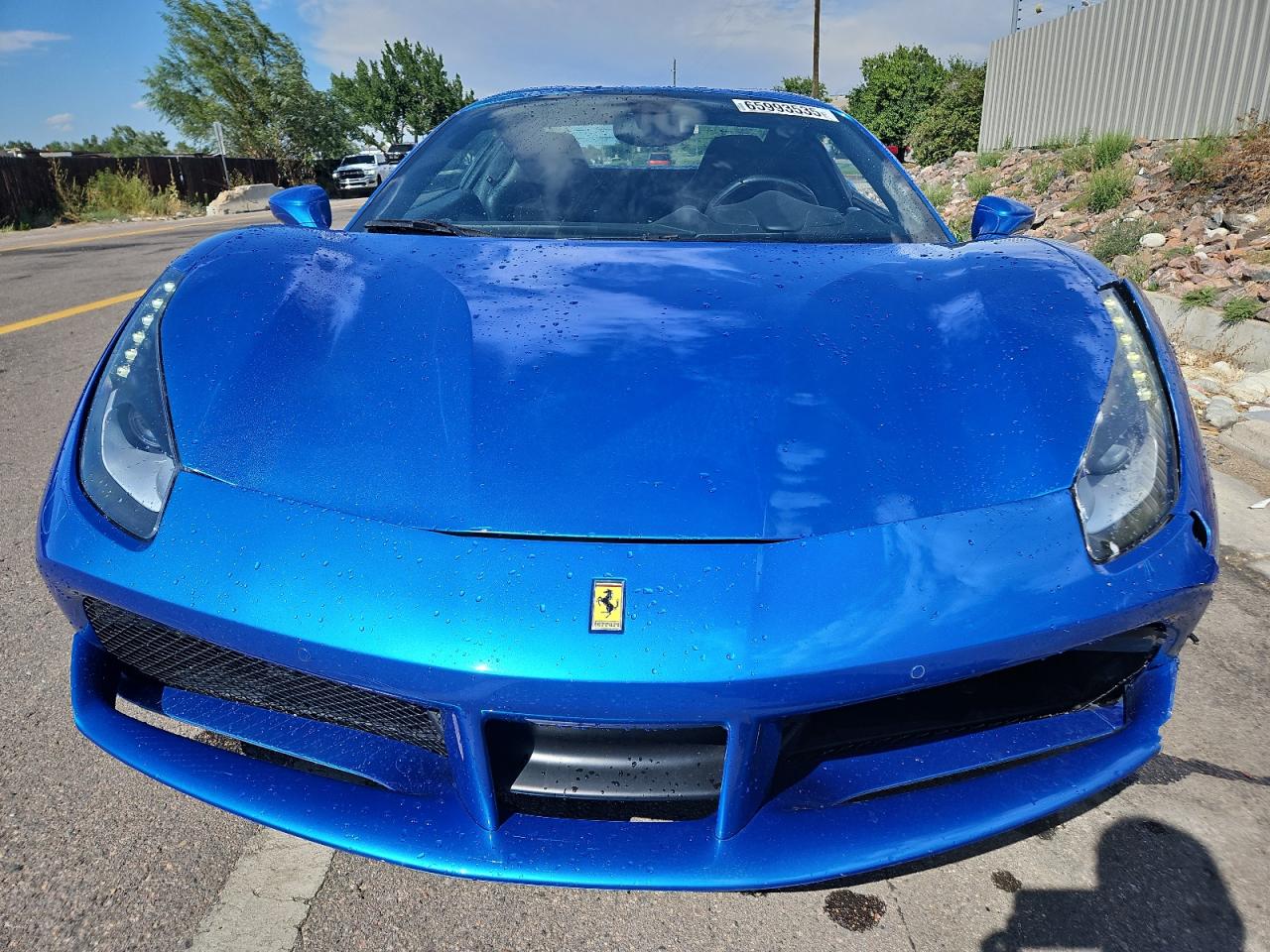 2017 Ferrari 488 Spider VIN ZFF80AMA3H0220631 COPART salvage auction — Front End, Salvage Title, sold $170,000 on 2021-09-27 (photo 5)