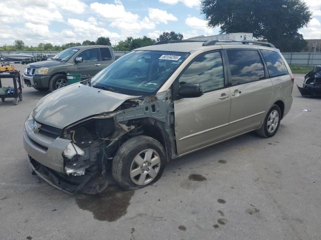 2005 Toyota Sienna VIN 5TDZA23C05S228106 COPART salvage auction — FRONT END, FL - CERT OF TITLE SLVG REBUILDABLE, sold $725 on 2026-07-17 (photo 1)