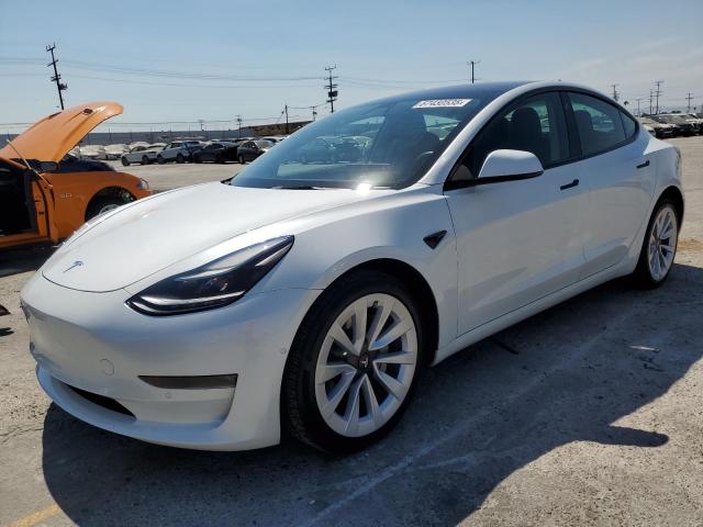 2022 Tesla Model 3 VIN 5YJ3E1EB8NF137548 COPART salvage auction — Minor Dent/Scratches, CA - SALVAGE CERTIFICATE (P), sold $19,500 on 2025-10-24 (photo 1)