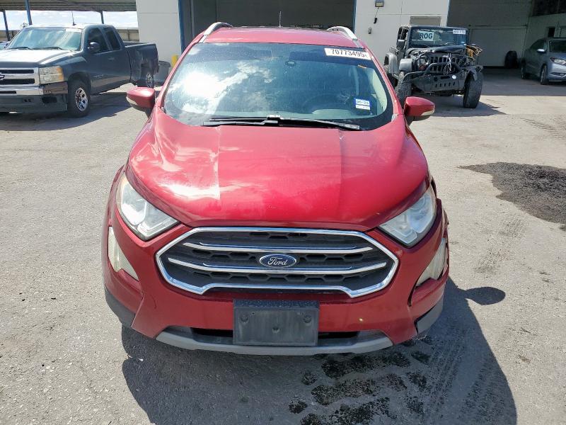 2020 Ford Ecosport VIN MAJ6S3KL5LC376912 COPART salvage auction — FRONT END, Tx - Salvage Vehicle Title, sold $125 on 2026-07-17 (photo 5)