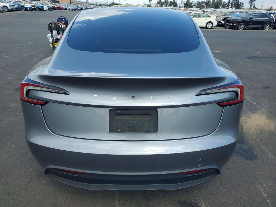2025 Tesla Model 3 VIN 5YJ3E1EA8SF896476 COPART salvage auction — FRONT END, Ca - Salvage Certificate, sold $15,100 on 2026-09-02 (photo 6)
