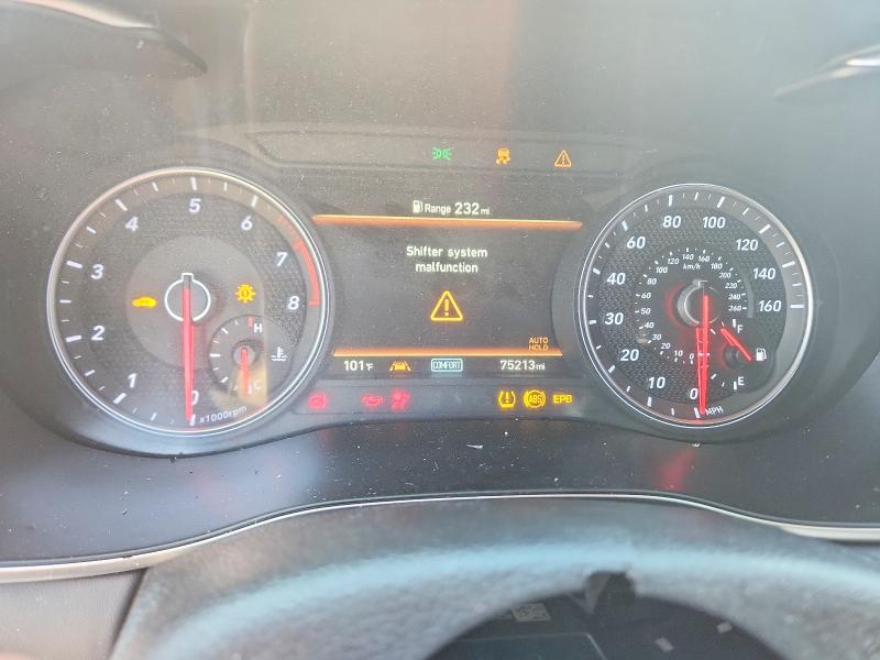 2021 Genesis G70 VIN KMTG34LA3MU067208 COPART salvage auction — FRONT END, FL - CERTIFICATE OF TITLE, sold $6,100 on 2026-09-24 (photo 9)