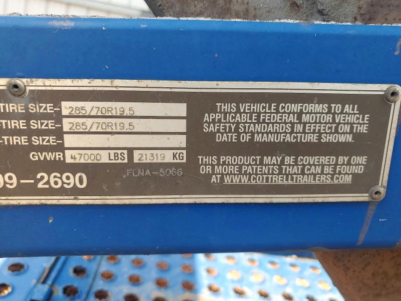 2014 Cottrell Car carrier VIN 5E0AC1440EG539005 COPART salvage auction — MINOR DENT/SCRATCHES, IN - DEALER ONLY CLEAN TITLE (P), sold $1,600 on 2026-09-22 (photo 9)