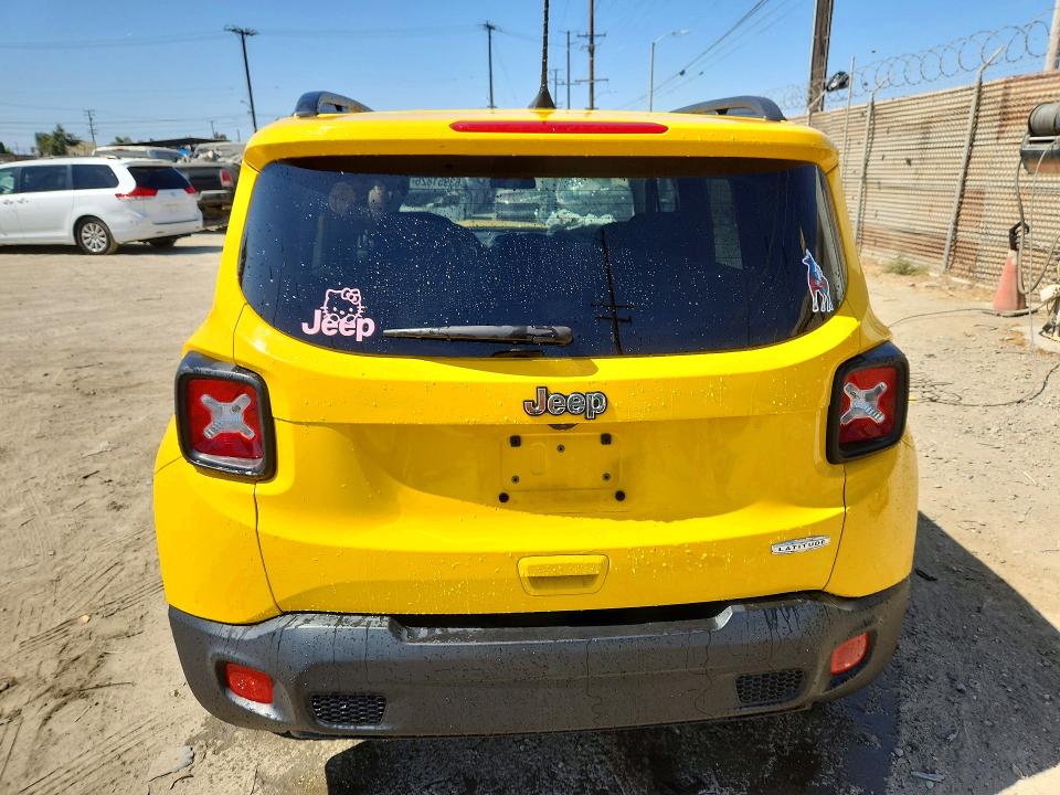 2018 Jeep Renegade VIN ZACCJABB3JPJ13058 COPART salvage auction — FRONT END, Ca - Salvage Certificate, sold $1,050 on 2026-08-20 (photo 6)